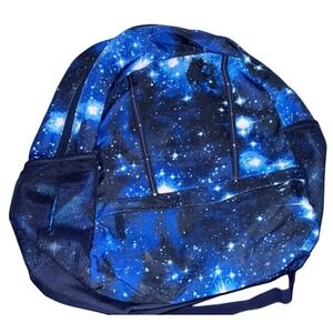 Lands' End Kids Backpack Galaxy Print Blue School Bag Travel‎